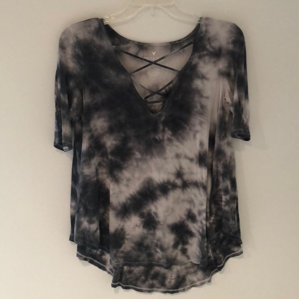 American Eagle cross neck tee—WORN ONCE